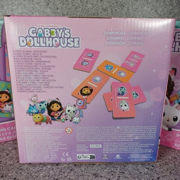 Games Bundle Gabby's Dollhouse Kids Toys Pop Up Playing Cards Dominoes - Picture 7 of 7